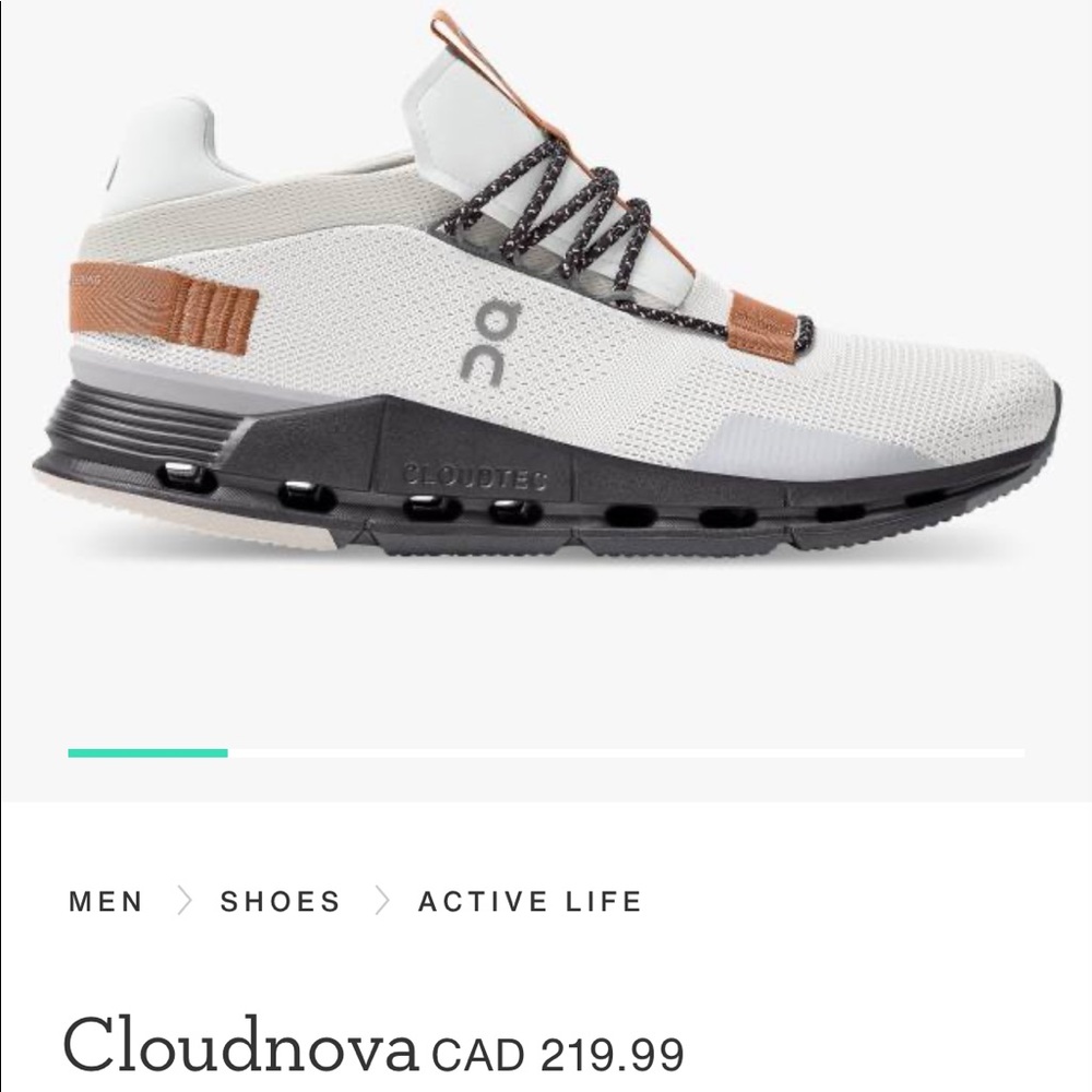 NEVER WORN Womens On Cloudnova White/Pecan - Size 7